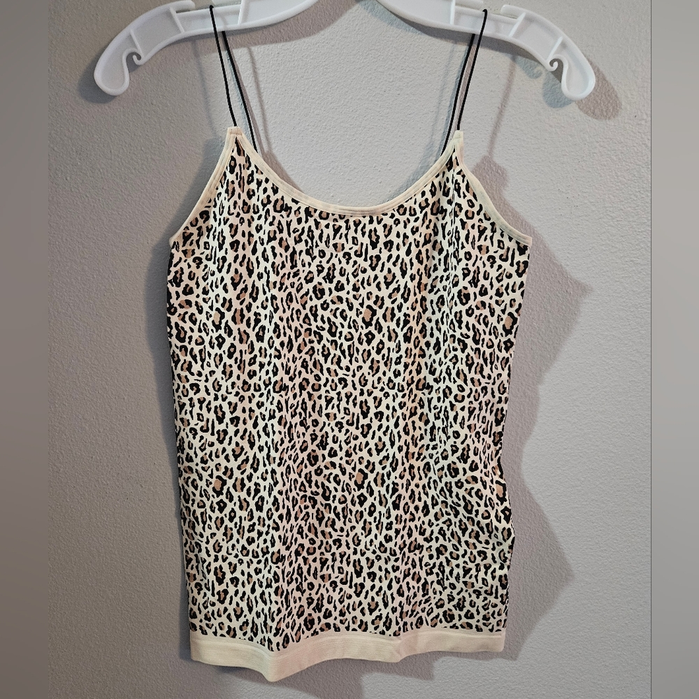 Yelete Cream and Black Leopard Print Camisole